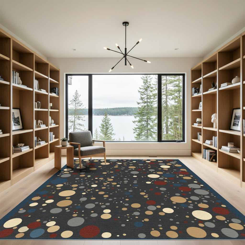 Abstract Colorful Scattered Dot Rug
