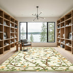 Floral Branch Butterfly Garden Rug