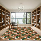 Earthy Floral Arrangement Textured Rug