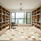 Soft Pastel Square Mosaic Rug