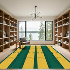 Golden Green Striped Dash Rug