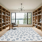 Soft Gray Spotty Spots Rug
