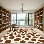 Brown Spotted Cream Dalmatian Rug
