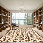 Terracotta And Gold Spots Rug