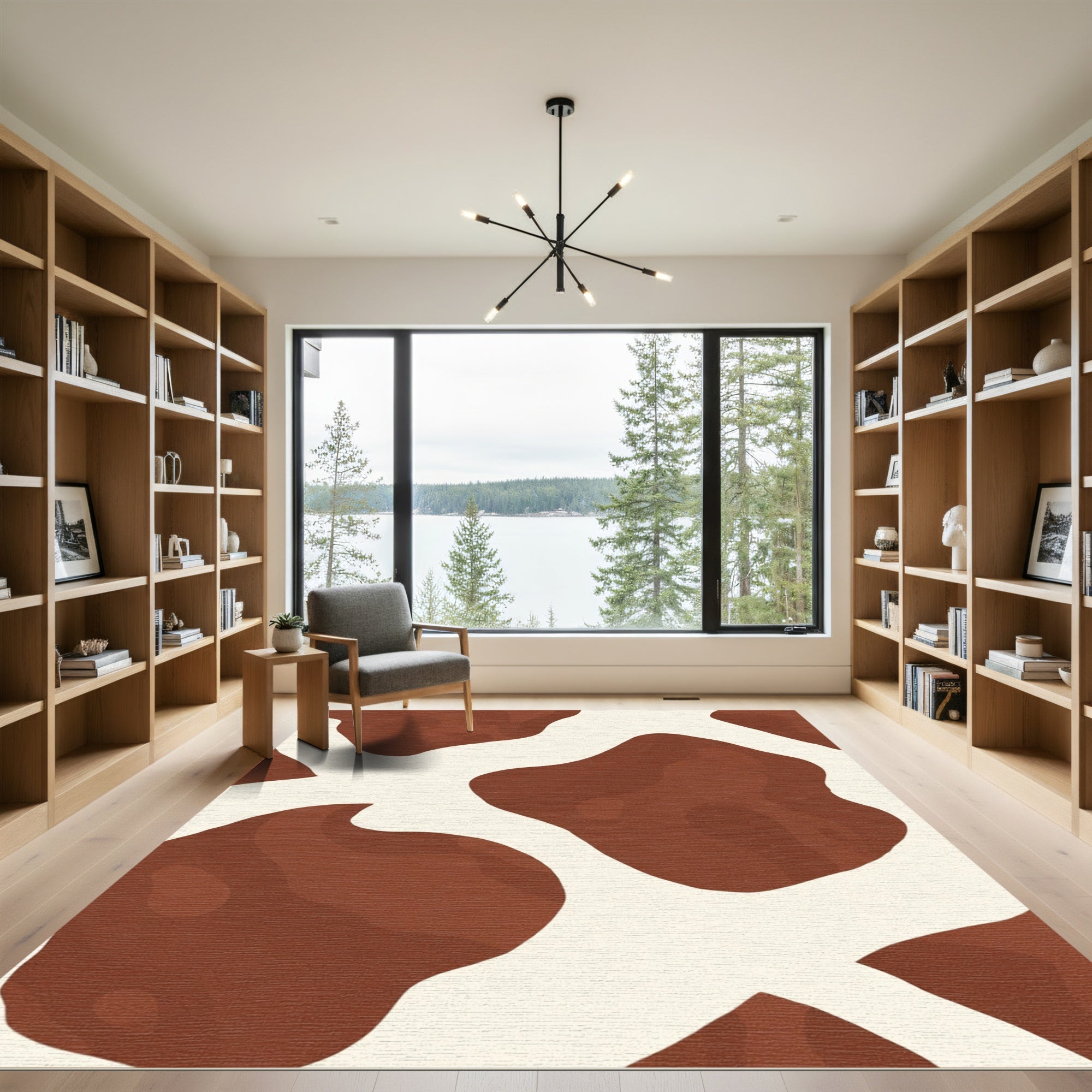 Brown Ivory Organic Spots Rug