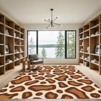 Brown Tan Animal Spot Area Rug