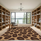 Taupe Brown Spotted Cat Print Rug