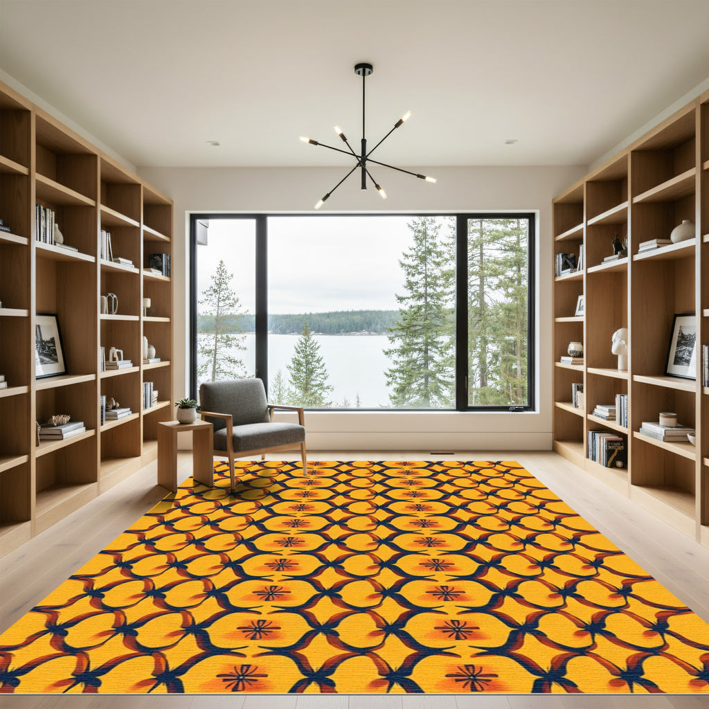Orchid Ochre Interlocking Oval Rug
