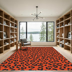 Bold Orange Cheetah Spot Rug
