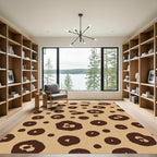 Brown Spotted Cheetah Animal Print Rug