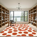 Coral Blush Dot Splash Rug