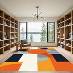 Vibrant Mid Century Modern Geometric Rug