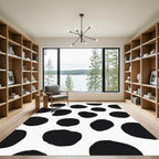 Black White Polka Dot Spot Rug