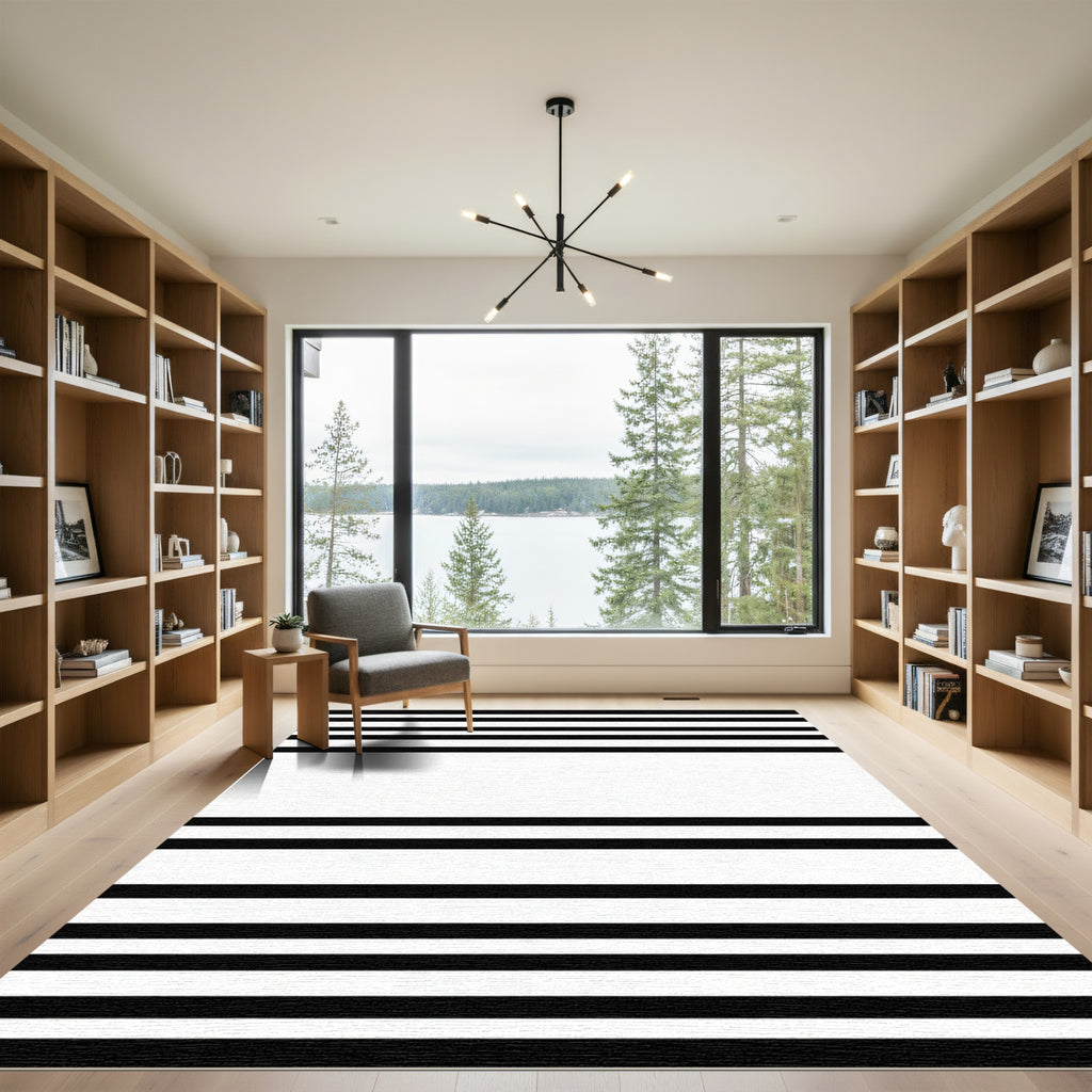 Monochromatic Horizontal Stripe Rug