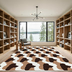 Brown and Cream Organic Camouflage Rug
