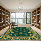 Golden Boar Woodland Border Rug