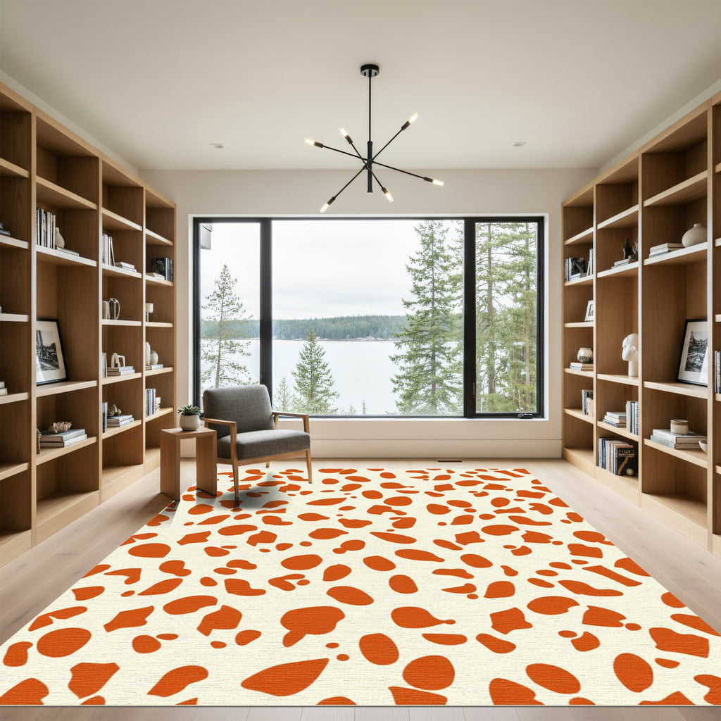 Orange Blob Scatter Rug