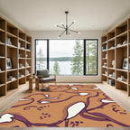 Amber Organic Swirl Flow Rug