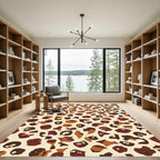 Warm Tones Leopard Spot Composition Rug