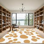 Golden Ochre Spotted Organic Shape Rug
