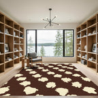 Brown Cream Animal Spot Rug