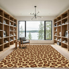 Taupe Brown Animal Spot Rug