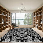 Monochromatic Leaf Symmetry Composition Rug