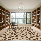 Tan Brown Spotty Organic Rug