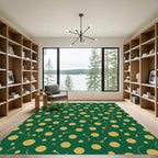 Emerald Yellow Polka Dot Scatter Rug