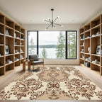 Earthy Savanna Abstract Floral Rug