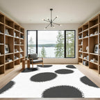 Dark Gray Organic Oval Spot Rug