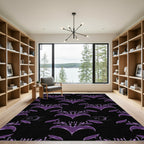 Amethyst Floral Symmetry Pattern Rug