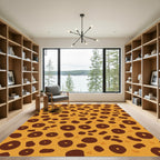 Golden Cheetah Spot Abstract Rug