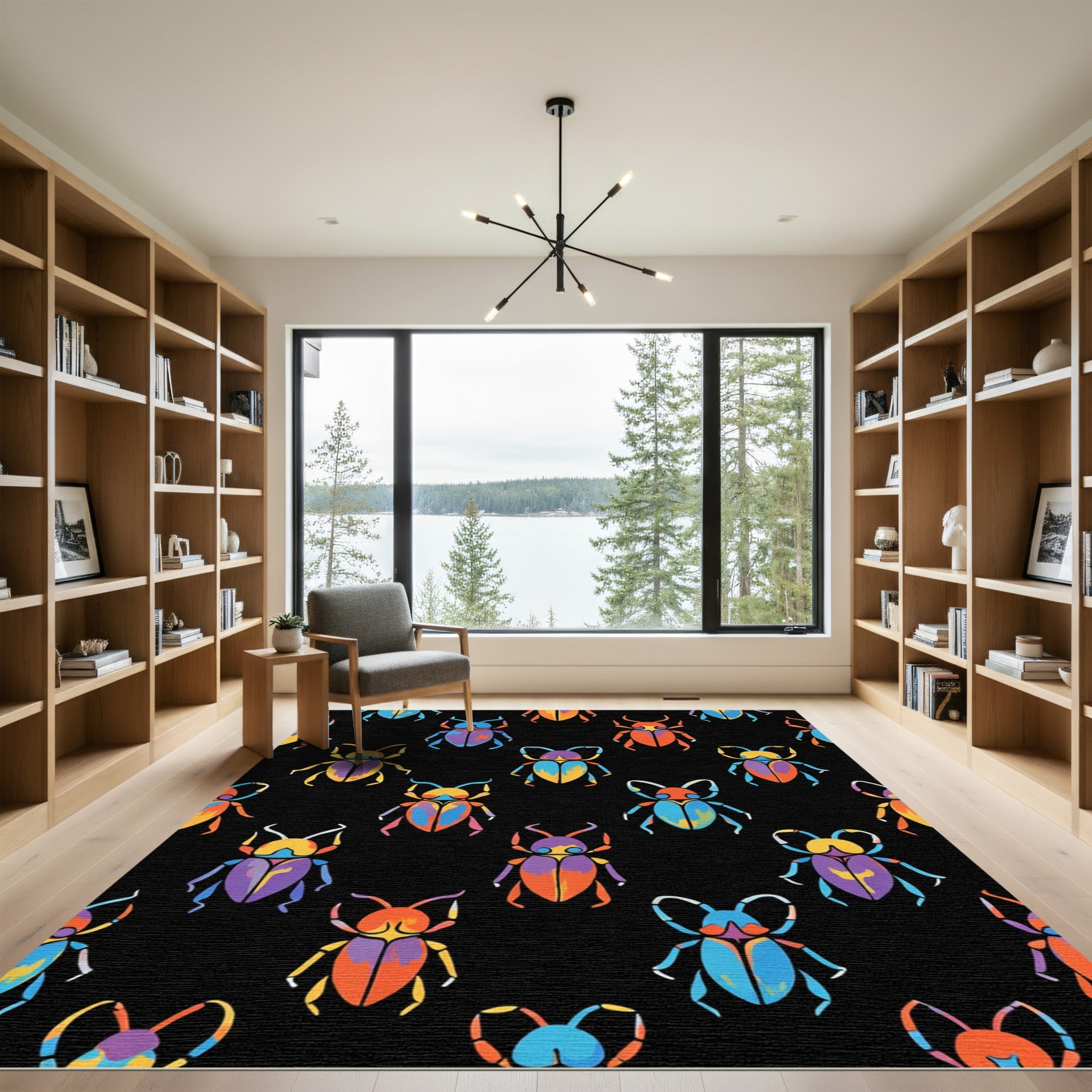 Vibrant Colorful Beetle Repeat Rug