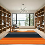 Retro Sunset Horizon Stripe Rug
