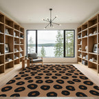 Brown Black Spotted Animal Skin Rug