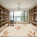 Terracotta Leaf Scatter Rug
