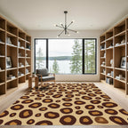 Brown Leopard Print Spots Rug