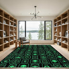 Emerald Neon Insect Collection Rug