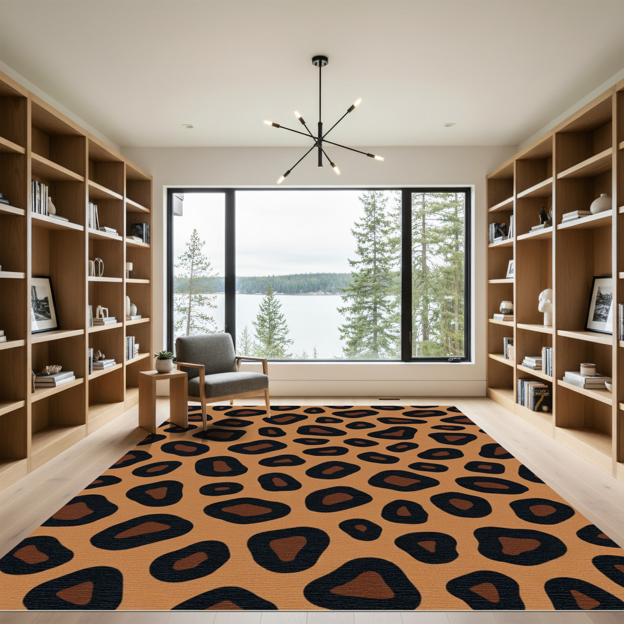Brown Leopard Wild Spots Rug