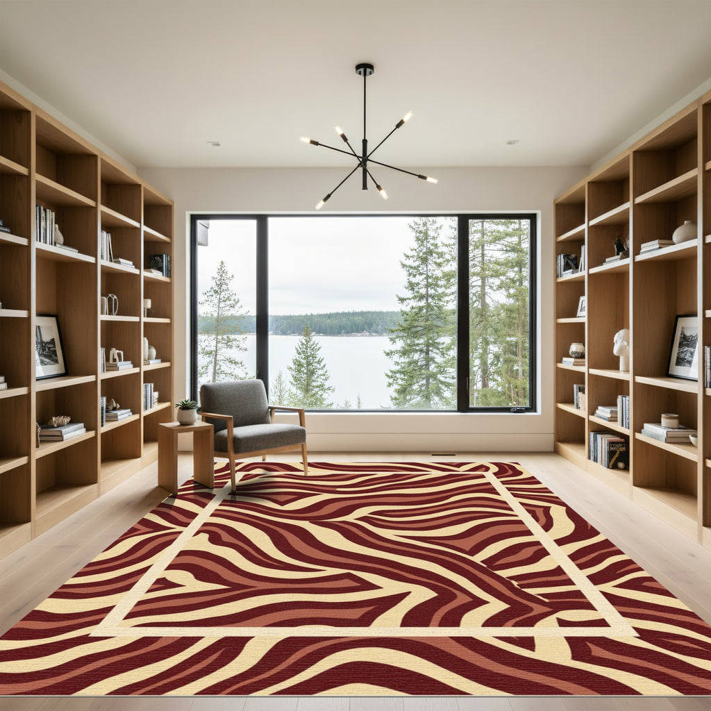 Rich Earth Tone Animal Print Rug