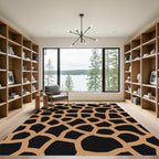 Brown Ochre Giraffe Spots Rug