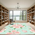 Sweet Pink Blossom Cluster Rug