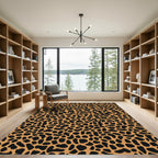 Bold Black Giraffe Spots Rug