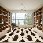 Dark Brown Organic Cactus Shape Rug