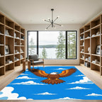 Majestic Eagle Soaring Through Blue Sky Rug