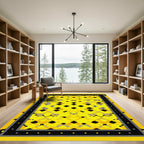 Bold Geometric Diamond Sunburst Rug
