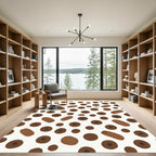 Brown Circles and Ovals Scatter Rug