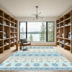 Winter Woodland Reindeer Fair Isle Rug