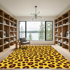 Bold Yellow Leopard Spots Rug